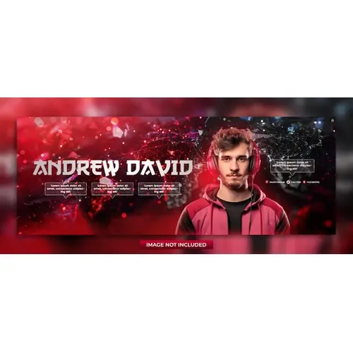 Gaming facebook cover template design