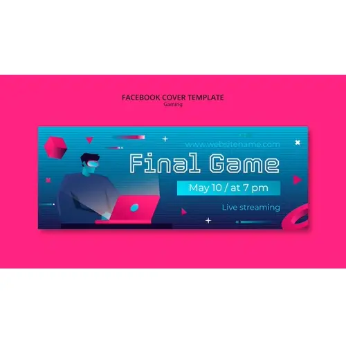 Gaming time facebook cover template