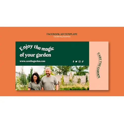 Gardening facebook template design