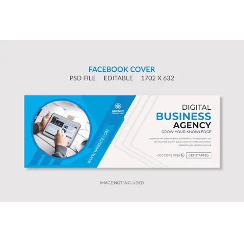 Geometric facebook cover banner template