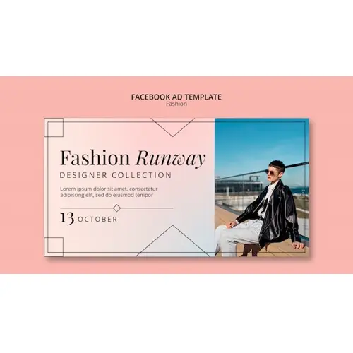Geometric fashion facebook template