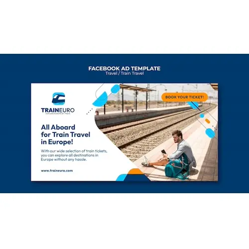Geometric traveling facebook template