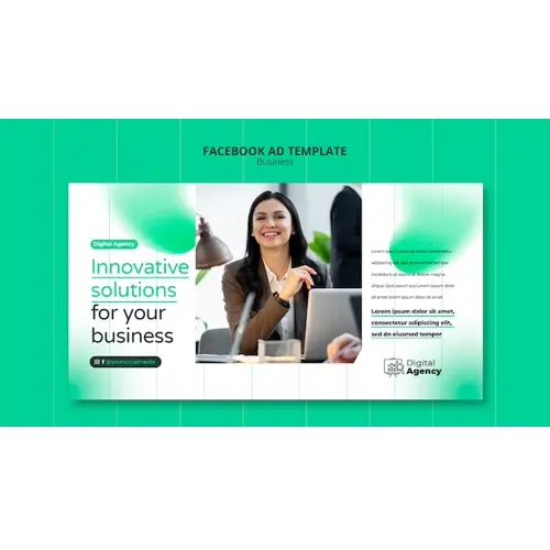 Gradient business facebook ad design template