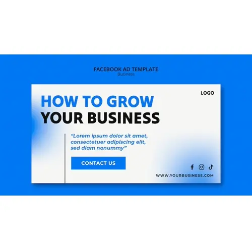 Gradient business strategy facebook template