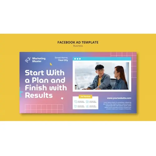 Gradient business strategy facebook template
