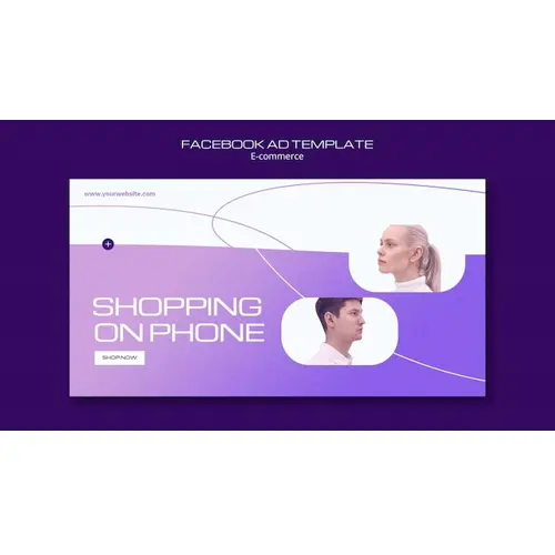 Gradient e-commerce facebook template
