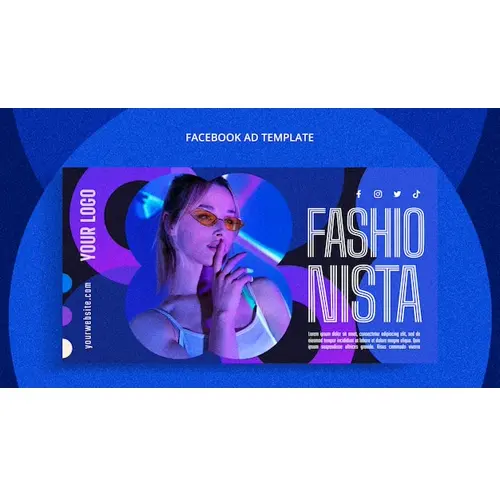 Gradient fashion trends facebook template