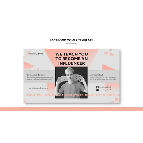 Gradient influencer facebook cover