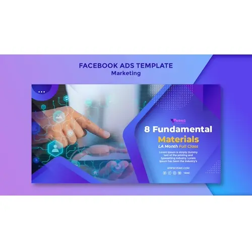 Gradient marketing facebook ad design template
