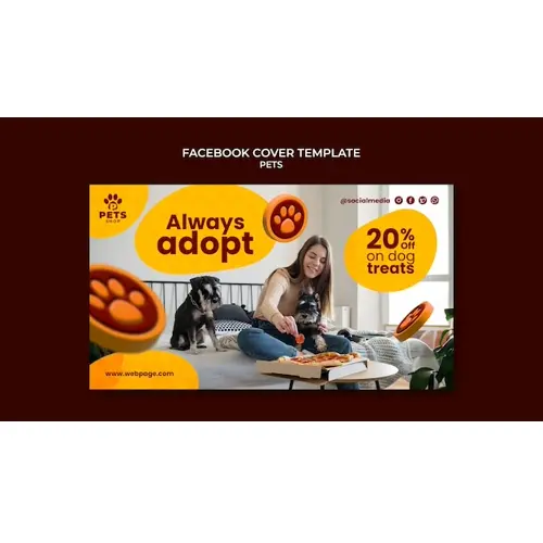 Gradient pet care facebook cover
