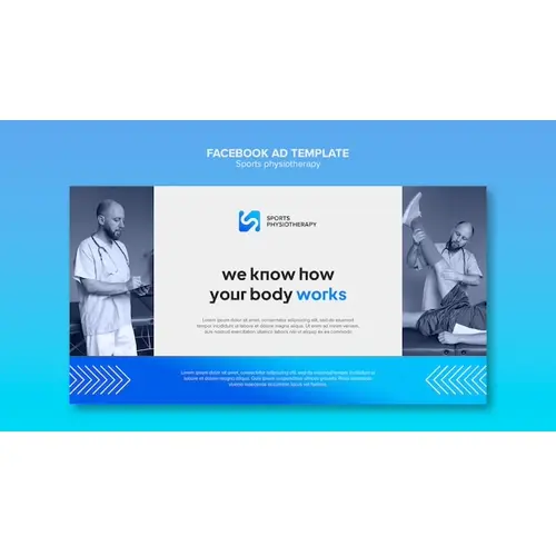 Gradient physiotherapy facebook template