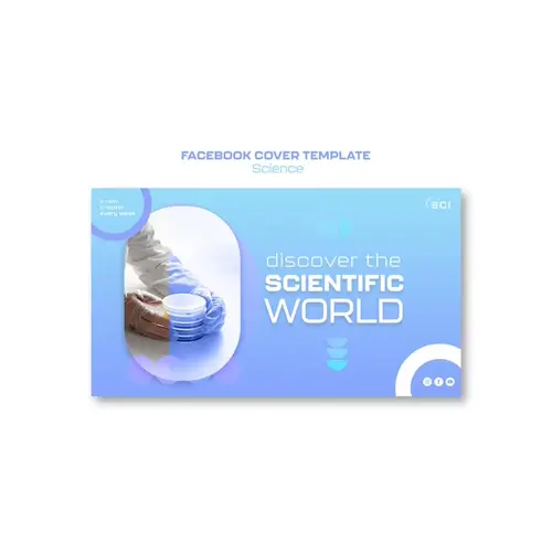 Gradient science concept facebook cover