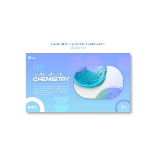 Gradient science concept facebook cover