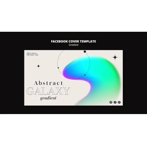 Gradient shapes facebook cover template