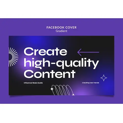 Gradient spersonal branding concept facebook cover
