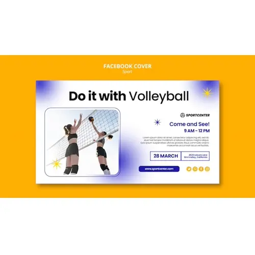Gradient sport concept facebook cover
