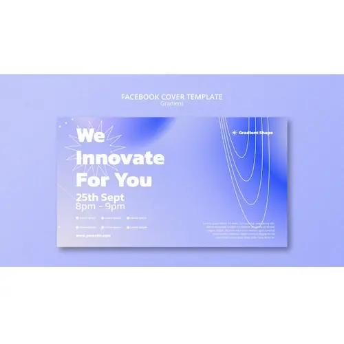Gradient style facebook cover template