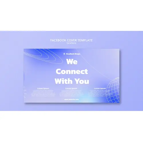 Gradient style facebook cover template