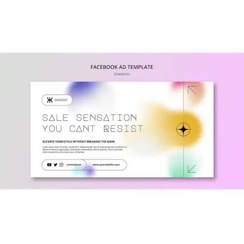 Gradient style facebook template