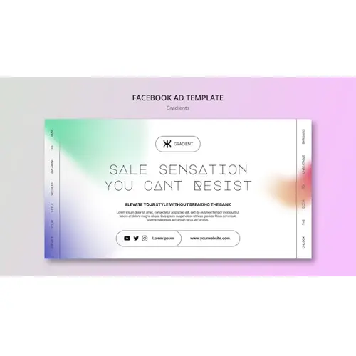 Gradient style facebook template