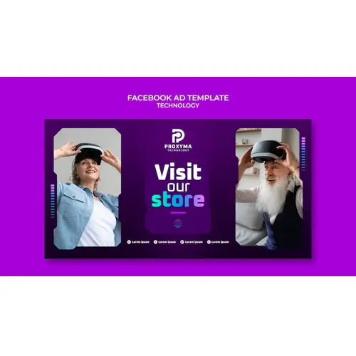 Gradient technology innovation facebook template