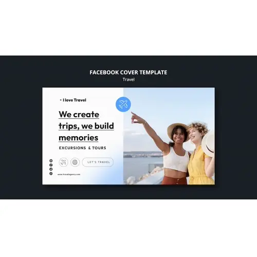 Gradient travel adventure facebook cover