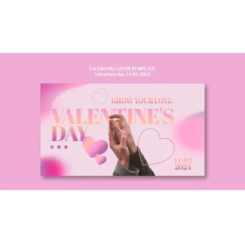 Gradient valentines day celebration facebook cover