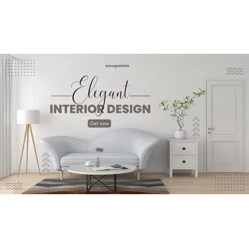 Gray Elegant Interior Design Facebook Cover 1