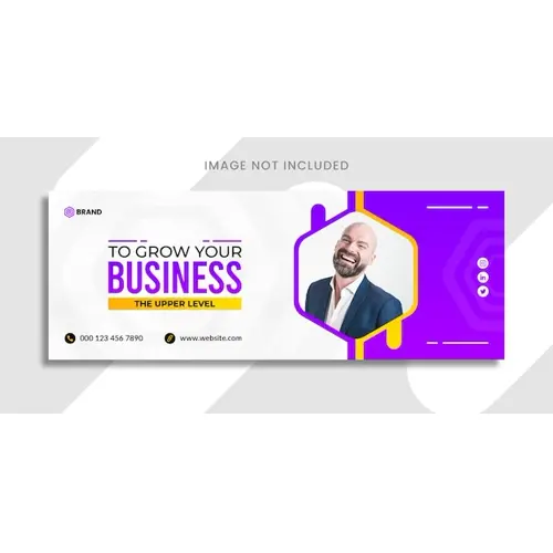 Grow your business facebook or social media banner templte