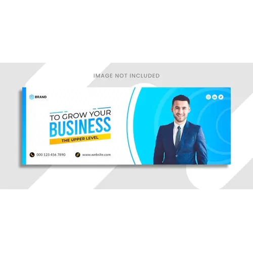 Grow your business marketing facebook banner template
