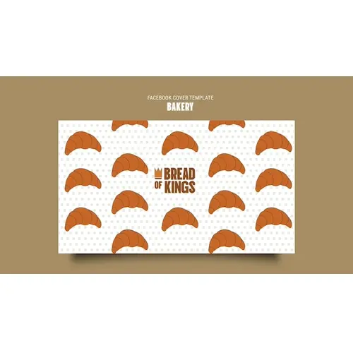 Hand drawn baked products facebook cover
