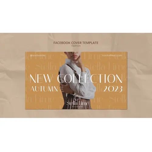 Hand drawn fashion collection facebook cover