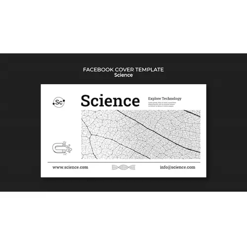 Hand drawn science concept facebook cover