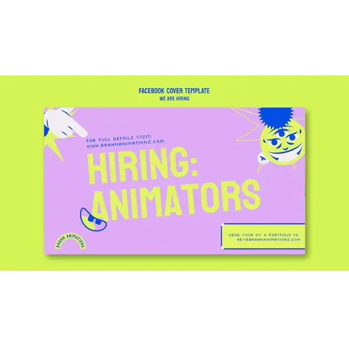 Hand drawn we are hiring facebook cover