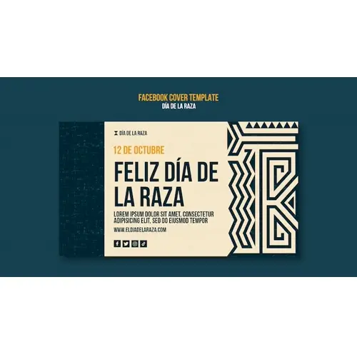 Happy día de la raza facebook cover template