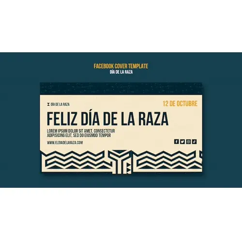 Happy día de la raza facebook cover