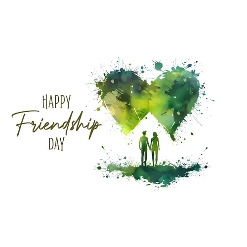Happy friendship day facebook cover template with painting design