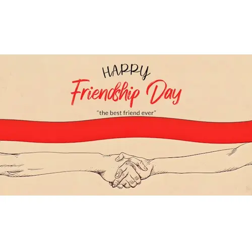 Happy friendship day facebook cover with friends are holding hands and making vows