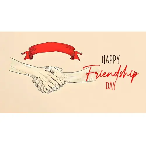 Happy friendship day facebook cover with friends are holding hands and making vows