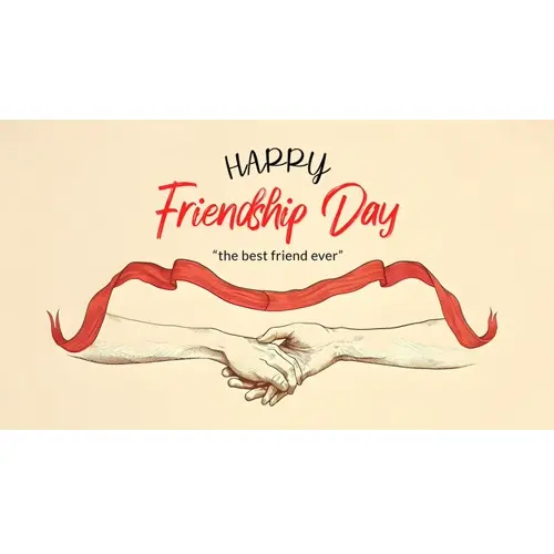 Happy friendship day facebook cover with friends are holding hands and making vows