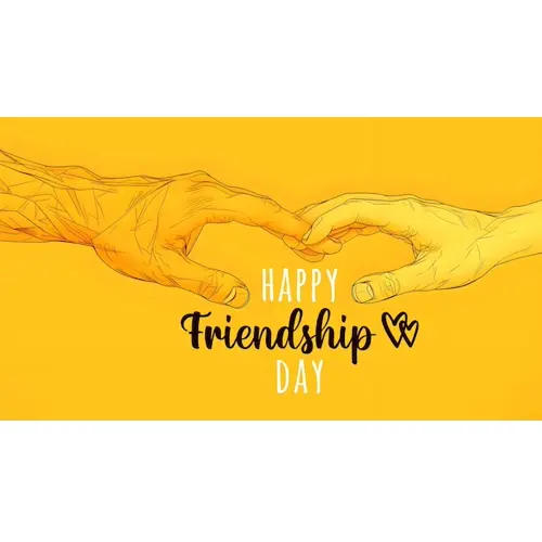 Happy friendship day facebook cover with friends are holding hands and making vows