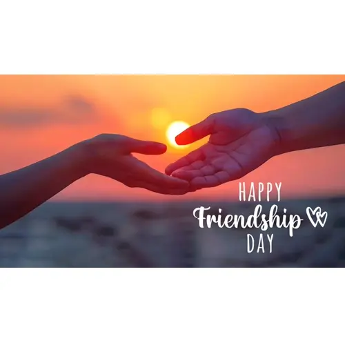 Happy friendship day facebook cover with friends are holding hands and making vows