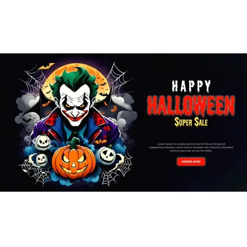 Happy halloween facebook cover template with ghost design in the black background