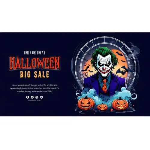 Happy halloween facebook cover template with ghost design in the black background