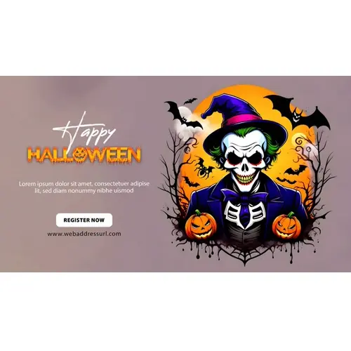 Happy halloween facebook cover template with ghost design in the black background