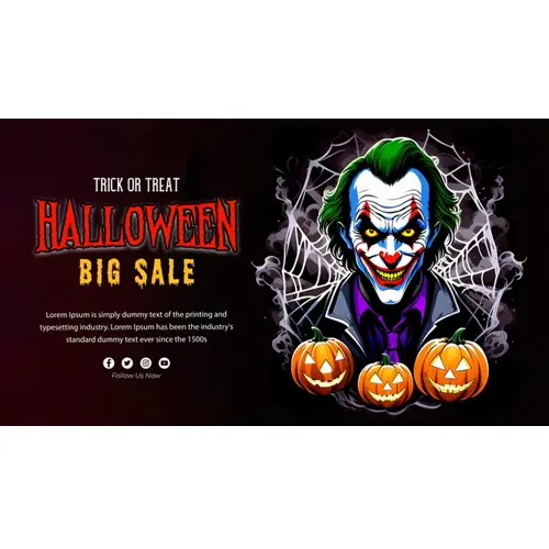 Happy halloween facebook cover template with ghost design in the black background
