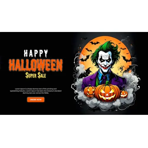 Happy halloween facebook cover template with haunted witch scary pumpkin and bats