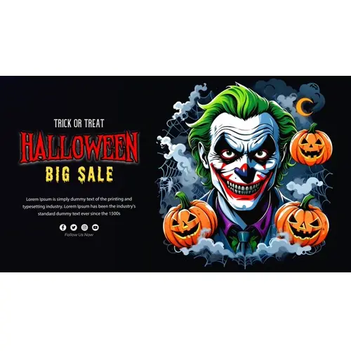 Happy halloween facebook cover template with haunted witch scary pumpkin and bats