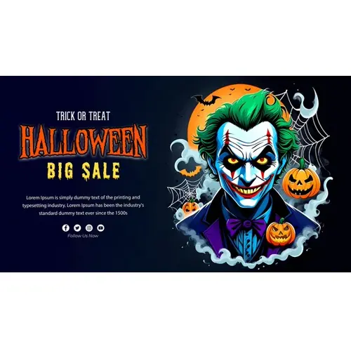 Happy halloween facebook cover template with haunted witch scary pumpkin and bats