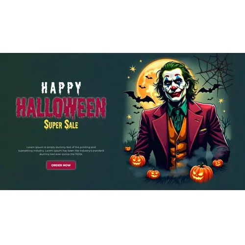 Happy halloween facebook cover template with haunted witch scary pumpkin and bats